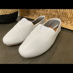 White Casual Flats